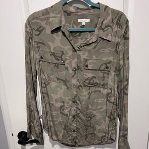 Equipment silk blouse 1 army print